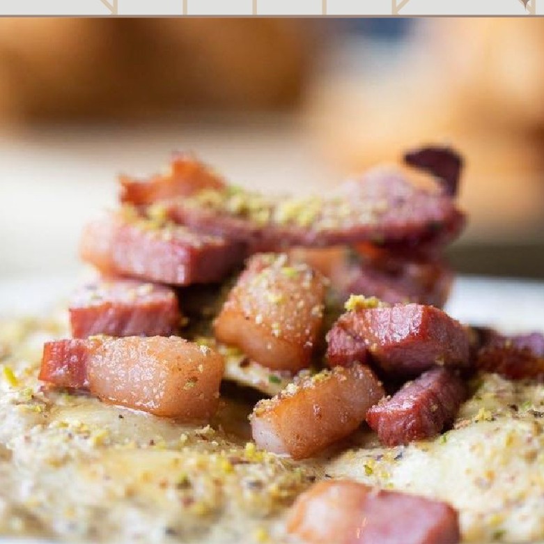 Mezzelune pistacchio e speck